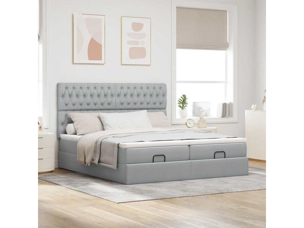 Gray Fabric Mattress, 180 x 200 cm