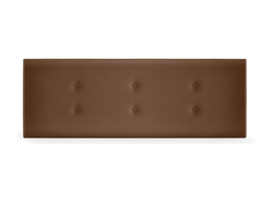 Brown Faux Leather Bed, 145 x 50 cm