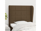 Brown Fabric Bed, 103 x 23 x 118 cm
