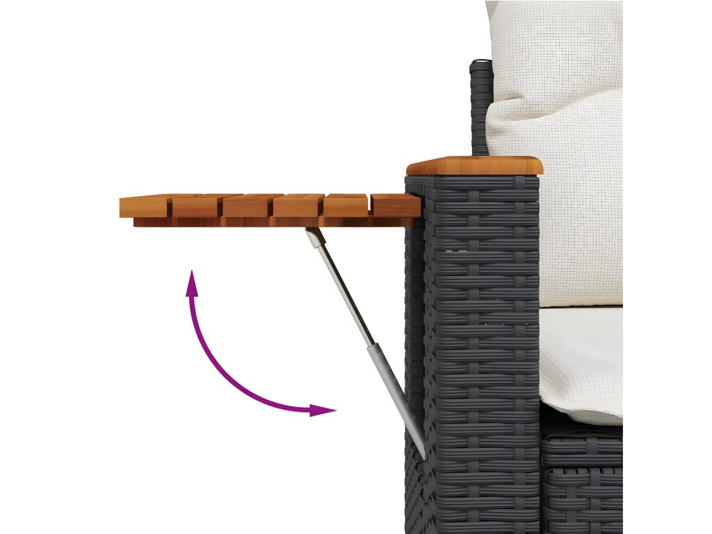 Black Woven Resin Wicker Outdoor Furniture Set - dlz1766571838879
