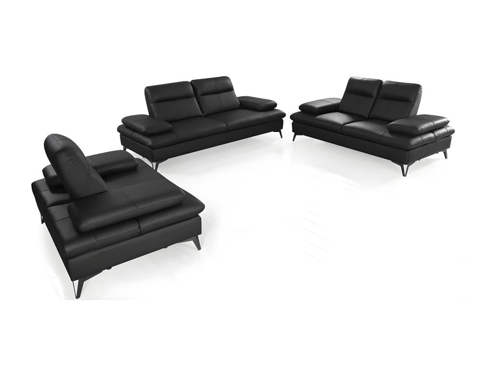 Black Leather Accent Chair