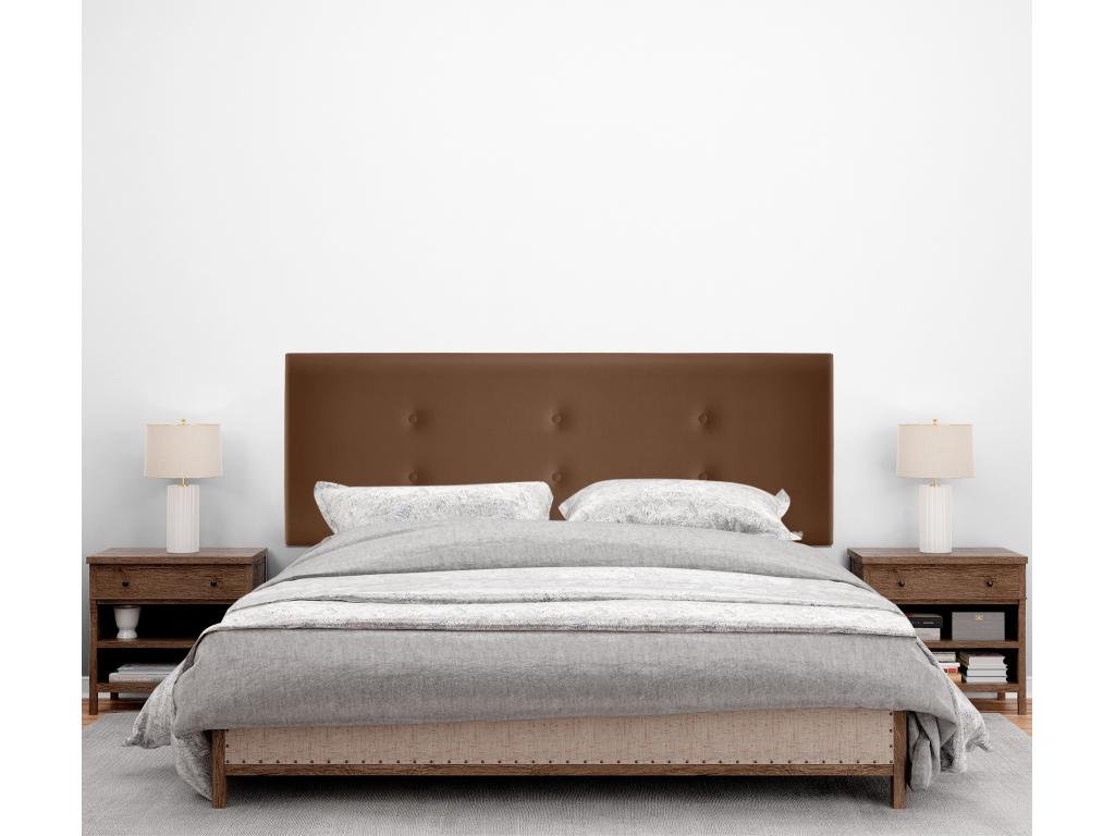 Brown Faux Leather Bed, 145 x 50 cm
