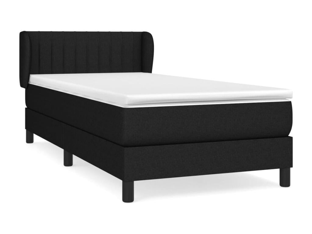 Black Fabric Mattress, 80 x 200 cm