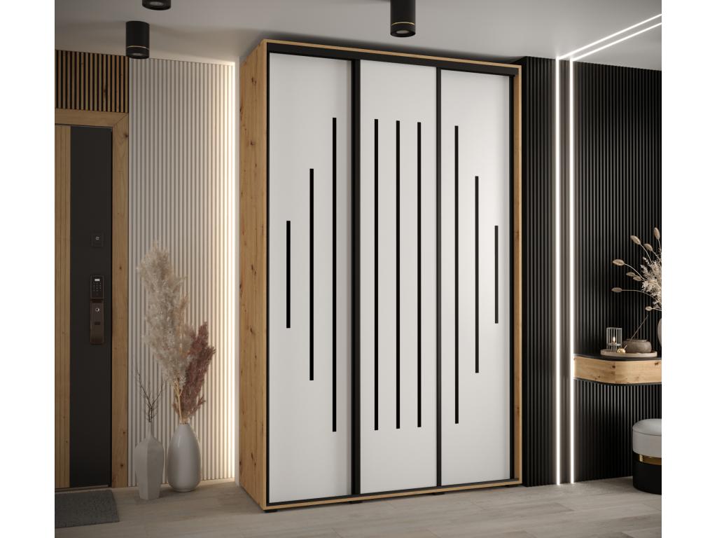 Black Wardrobe, 150 x 60 x 235.2 cm