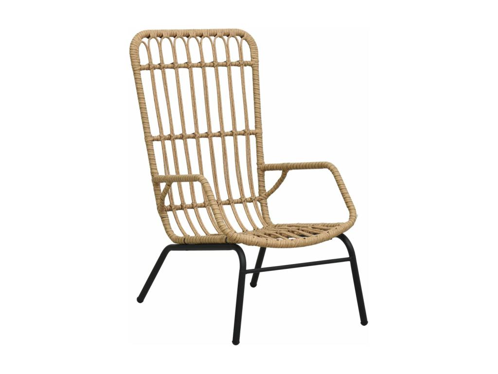Brown Woven Resin Wicker Chair